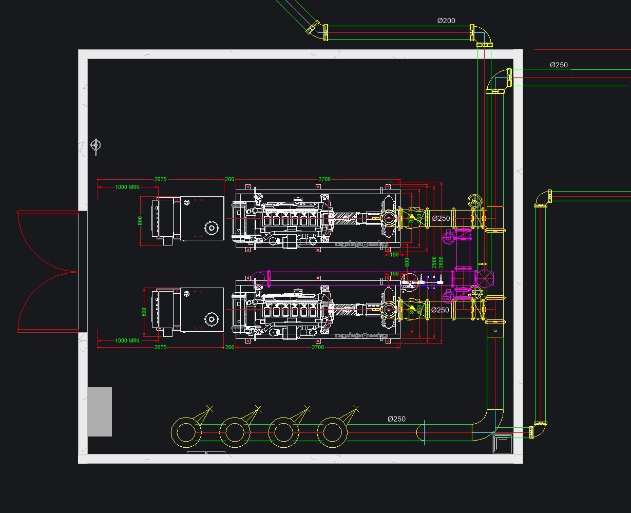 Fire protection system design drawing